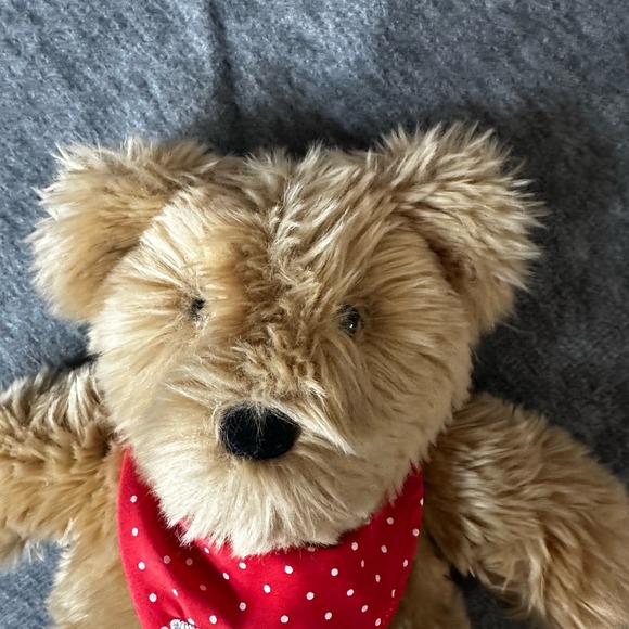 Vintage Eden Osh Kosh Brown Bear 12” Red Bandana - Picture 9 of 10